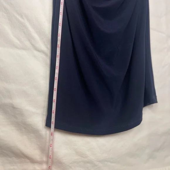 BETSY & ADAM one shoulder navy blue dress - Picture 15 of 16